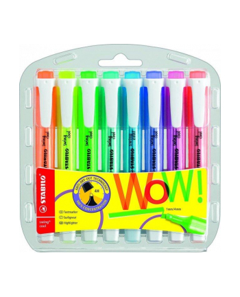 Zakreślacz STABILO swing cool fluorescencyjny, zestaw 8 szt. w etui