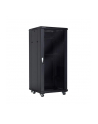Linkbasic szafa stojąca rack 19'' 42U 600x600mm czarna (drzwi przednie szklane) - nr 1