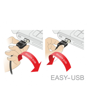 Kabel USB Delock micro AM-BM USB 2.0 Dual Easy-USB 1m