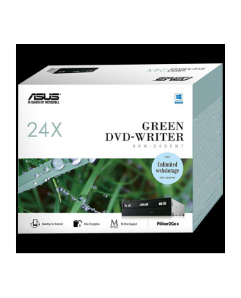 ASUS nagrywarka DVD 24D5MT, 24x, SATA, czarna