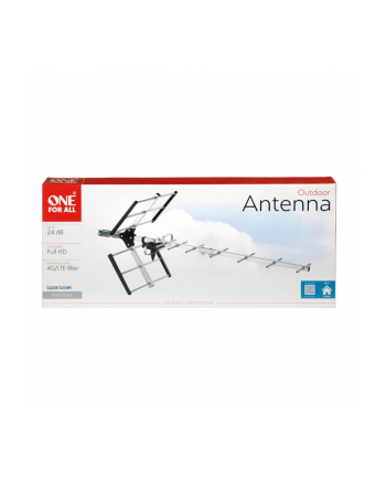 ANTENA zewnętrzna SV 9354 ze wzmacniaczem 23 dB, do 50 km od nadajnika / ONE FOR ALL