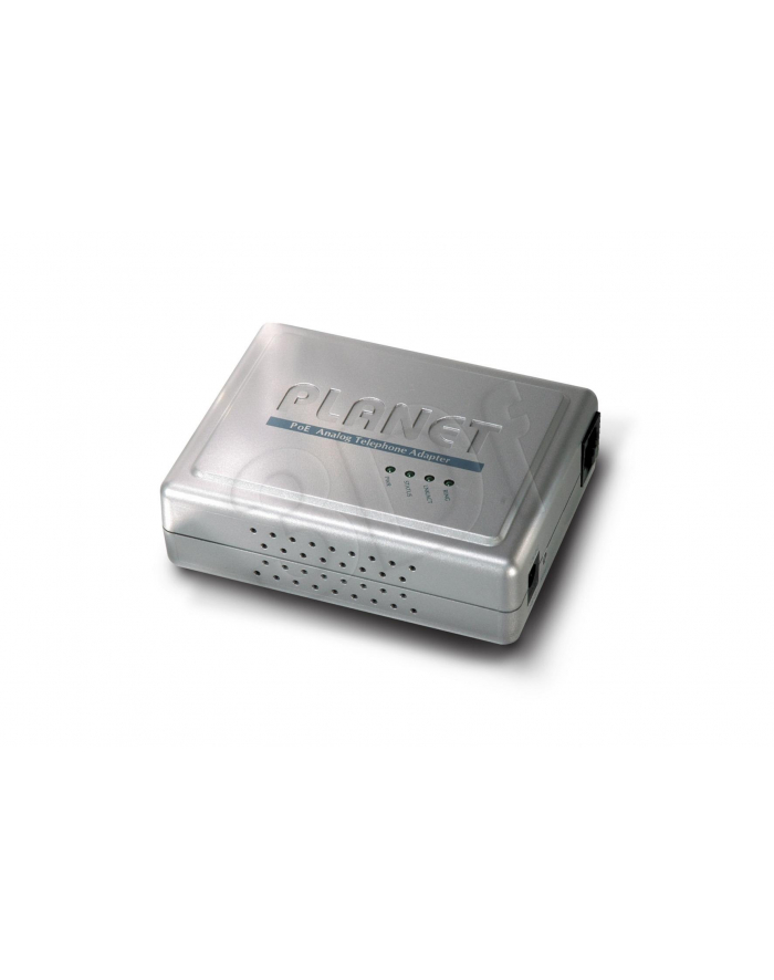 PLANET (VIP-156PE) Adapter VoIP dla Telefonów Analogowych / 1 x FXS / SIP / PoE / główny