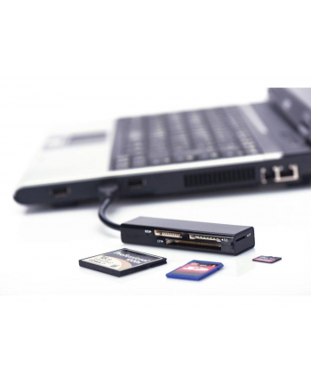 EDNET Czytnik kart 4-portowy USB 3.0 SuperSpeed (CF, SD, MicroSD/SDHC, MS)