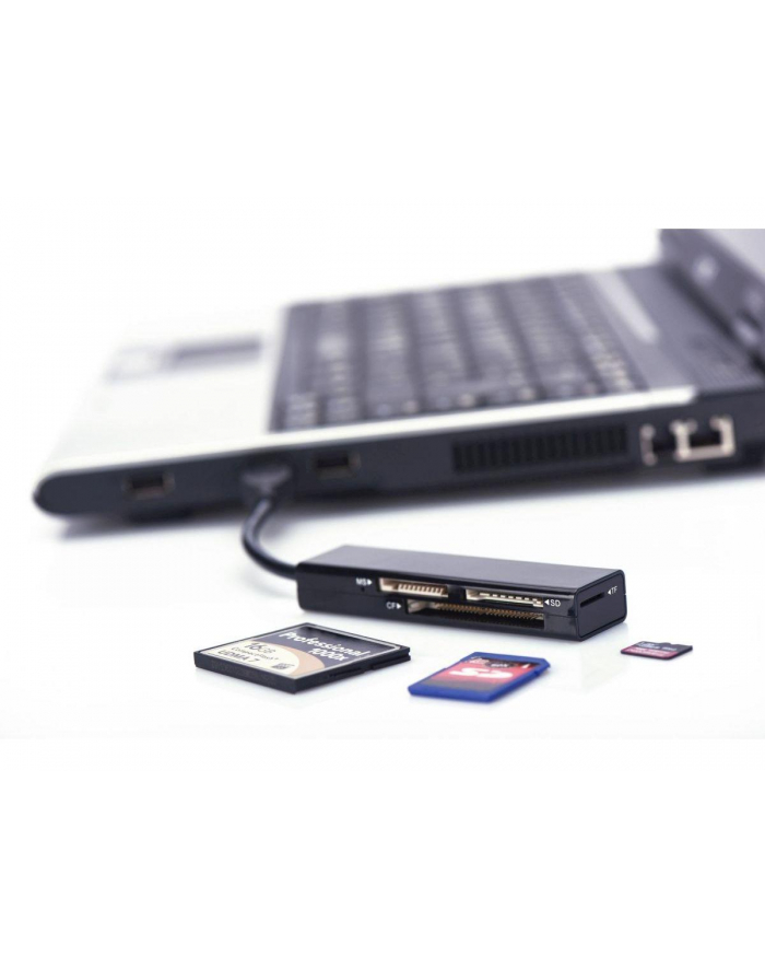 EDNET Czytnik kart 4-portowy USB 3.0 SuperSpeed (CF, SD, MicroSD/SDHC, MS) główny
