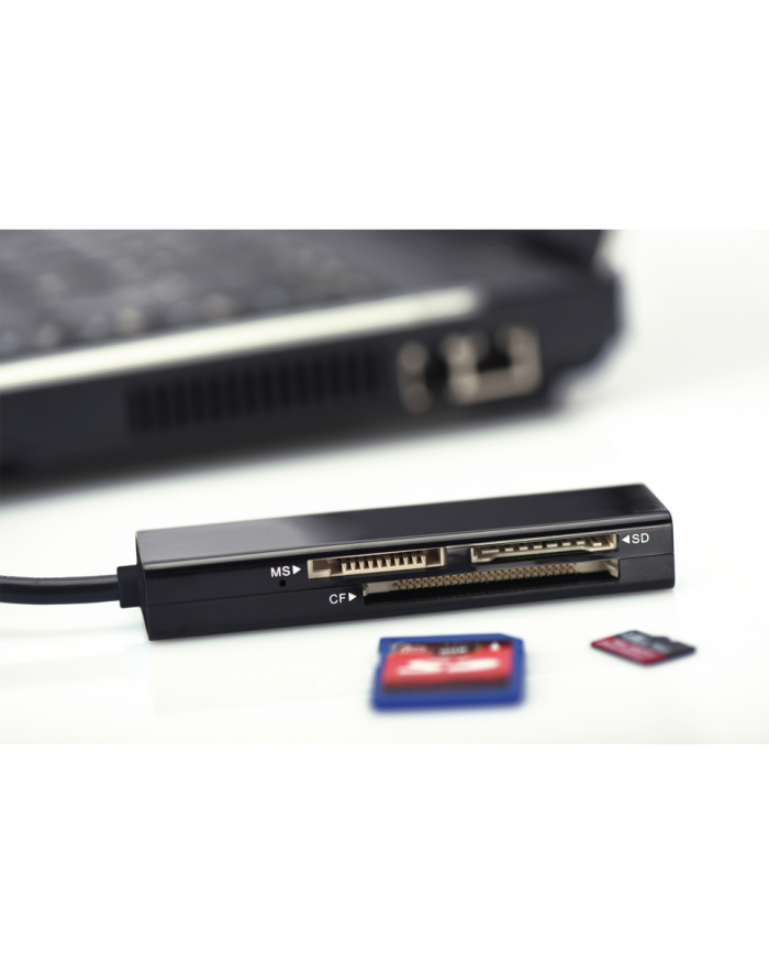 EDNET Czytnik kart 4-portowy USB 2.0 HighSpeed (CF, SD, MicroSD/SDHC, MS) główny