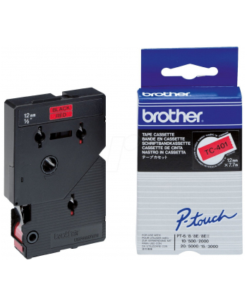 Brother TC-401 12mm czerwony/czarny