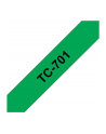 Brother TC-701 12mm czarny na zielonym - nr 17