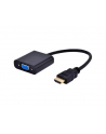 Gembird adapter HDMI-A(M) ->VGA (F) + audio, na kablu, czarny - nr 1