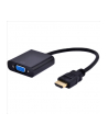 Gembird adapter HDMI-A(M) ->VGA (F) + audio, na kablu, czarny - nr 5