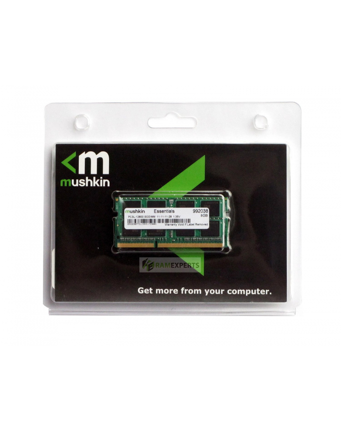 Mushkin Essentials SO-DIMM 16GB, DDR3L-1600, CL11-11-11-28 (MES3S160BM16G28) główny