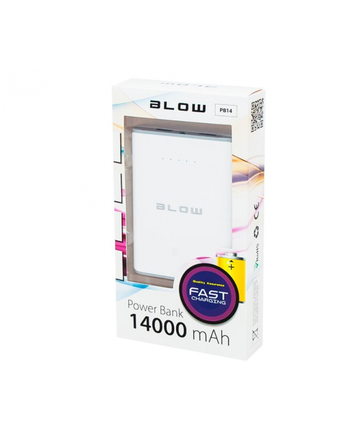BLOW Power Bank PB14 14000mAh 2xUSB WHITE główny