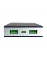 SUNEN PowerNeed - Power Bank 10000mAh, USB 5V, 1 A i 5V, 2.4A, czarno-srebrny - nr 25
