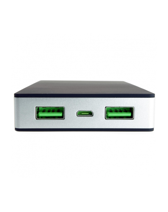 SUNEN PowerNeed - Power Bank 10000mAh, USB 5V, 1 A i 5V, 2.4A, czarno-srebrny główny