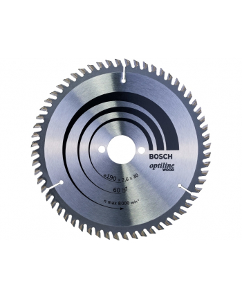 BOSCH OSPRZĘT PIŁA TARCZOWA 190x30x2,6mm 60z. OPTILINE WOOD BOSCH