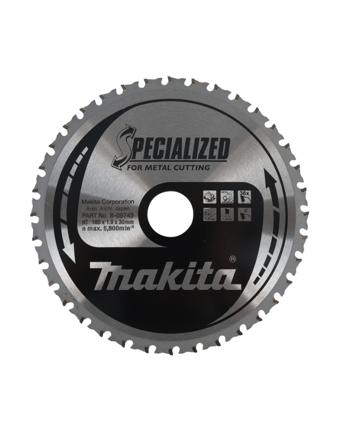 MAKITA OSPRZĘT PIŁA TARCZOWA 185x30x1,9mm 36z. SPECIALIZED MAKITA główny