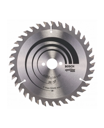 BOSCH OSPRZĘT PIŁA TARCZOWA 160x20x2,6mm 36z. OPTILINE WOOD BOSCH