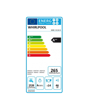 Whirlpool Zmywarka WBC3C26B