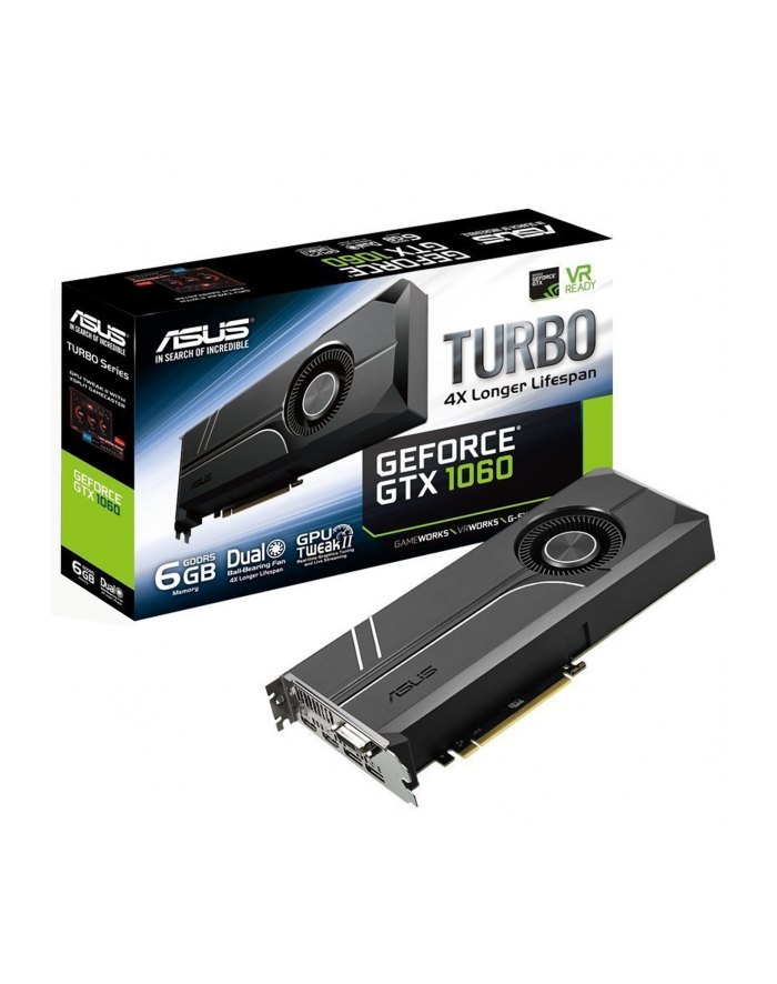 ASUS GeForce GTX1060 Turbo 6GB GDDR5 192bit PCIe3.0 (DVI, 2x HDMI, 2x DP) (90YV09R0-M0NA00) / w magazynie, natychmiastowa wysyłka główny