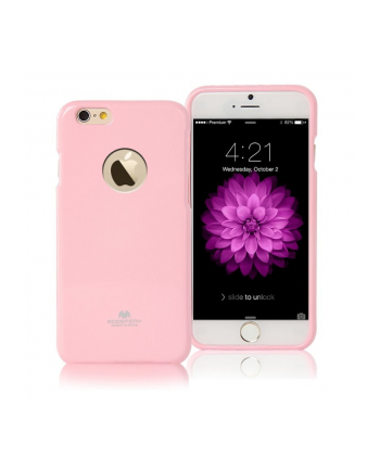 Etui JELLY iPhone 6 hole różowe jasne, na tył z wycięciem