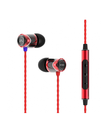 SoundMagic E10C Słuchawki do smartfonów  czerwone