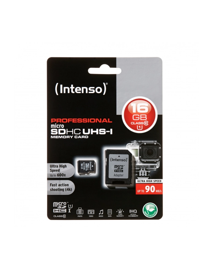 Intenso microSDHC Professional 16GB, UHS-I/Class 10 (3433470) główny