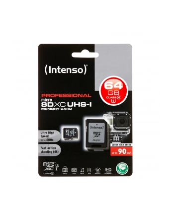 Intenso microSDXC Professional 64GB, UHS-I/Class 10 (3431490)
