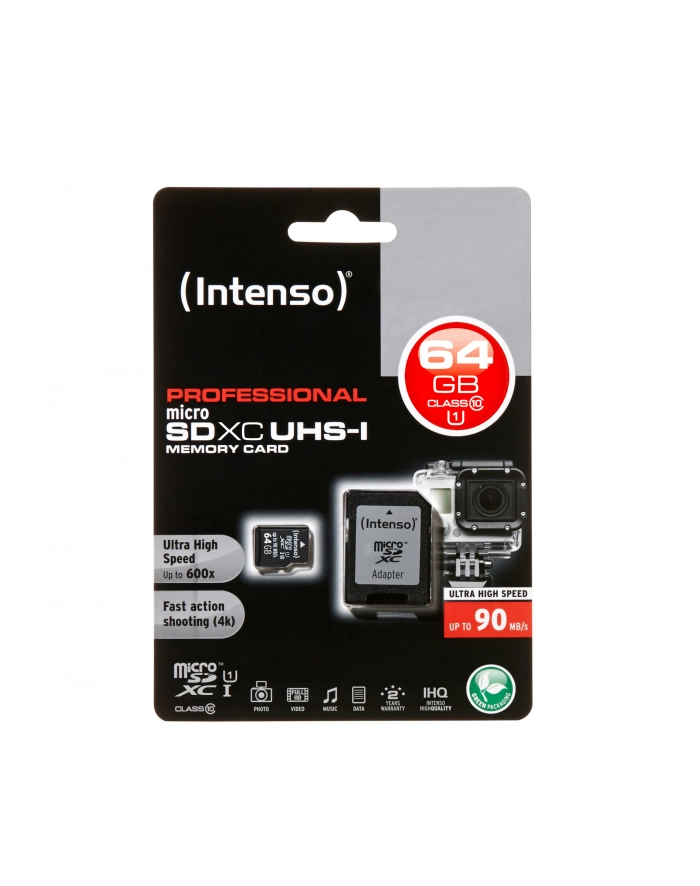 Intenso microSDXC Professional 64GB, UHS-I/Class 10 (3431490) główny