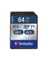 Verbatim Pro U3 SDXC 64GB, UHS-I U3/Class 10 (47022) - nr 1