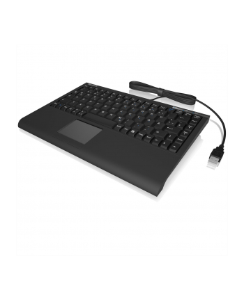 RaidSonic IcyBox KeySonic mini klawiatura, smart touchpad, USB 2.0, Czarna