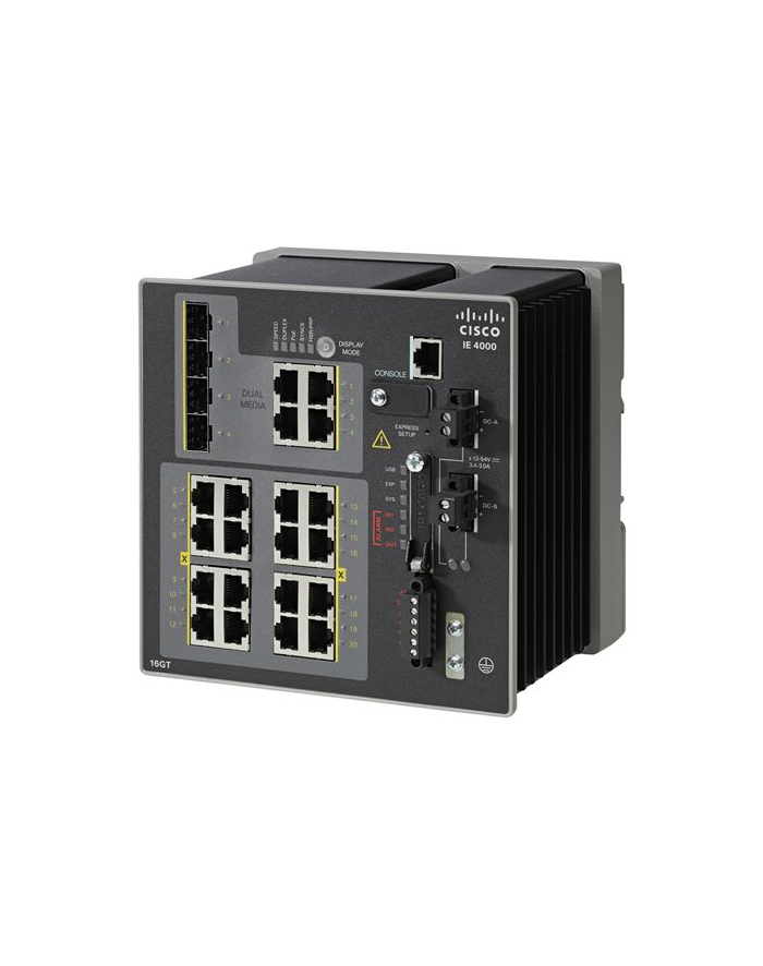 Cisco IE 4000 Switch 8 x 1G RJ45, 8 x 1G PoE, 4 x 1G Combo, LAN Base główny