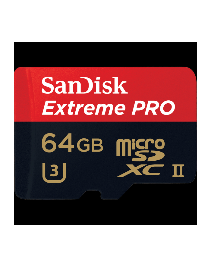 SANDISK EXTREME PRO microSDXC 64 GB 275MB/s Class 10 U3 UHS-II + adapter USB 3.0 główny