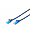 Digitus Kabel patch cord UTP, CAT.5E, niebieski, 0.25m, 15 LGW - nr 2