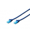 Digitus Kabel patch cord UTP, CAT.5E, niebieski, 0.25m, 15 LGW - nr 4