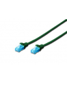 Digitus Kabel patch cord UTP, CAT.5E, zielony, 0.25m, 15 LGW - nr 1