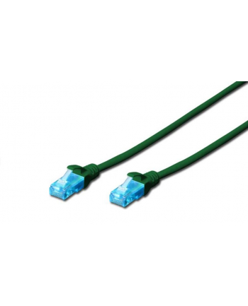 Digitus Kabel patch cord UTP, CAT.5E, zielony, 0.25m, 15 LGW