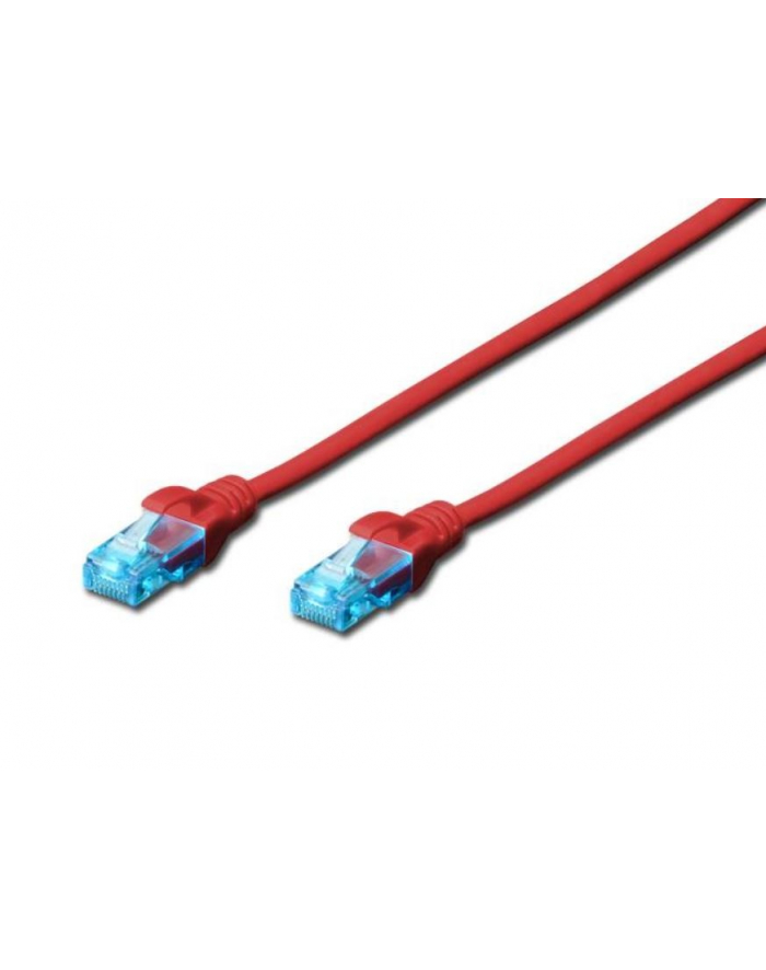 Digitus Kabel patch cord UTP, CAT.5E, czerwony, 0.25m, 15 LGW główny