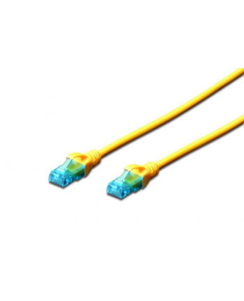 Digitus Kabel patch cord UTP, CAT.5E, żółty, 0.25m, 15 LGW