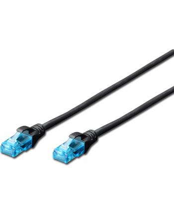 DIGITUS Kabel patch cord UTP, CAT.5E, czarny, 3.0m, 15 LGW