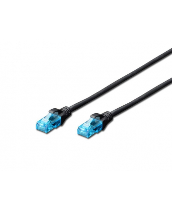 DIGITUS Kabel patch cord UTP, CAT.5E, czarny, 3.0m, 15 LGW