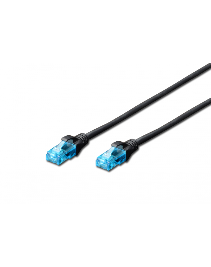 DIGITUS Kabel patch cord UTP, CAT.5E, czarny, 5.0m, 15 LGW główny