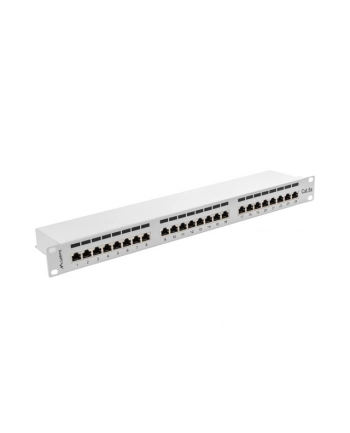 Lanberg Patch Panel 24 port 1U, kat. 5e, ekranowany, szary