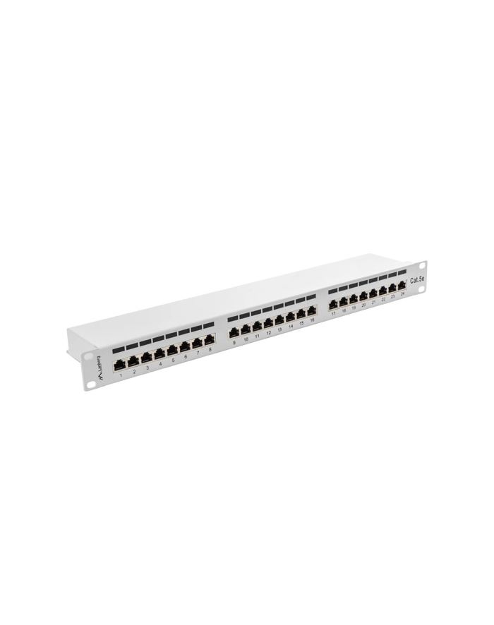 Lanberg Patch Panel 24 port 1U, kat. 5e, ekranowany, szary główny