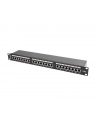 Lanberg Patch Panel 24 port 1U, kat. 6, ekranowany, czarny - nr 1