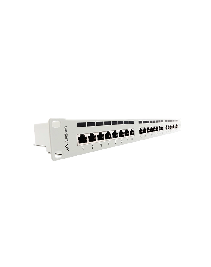 Lanberg Patch Panel 24 port 1U, kat. 6, ekranowany, szary główny