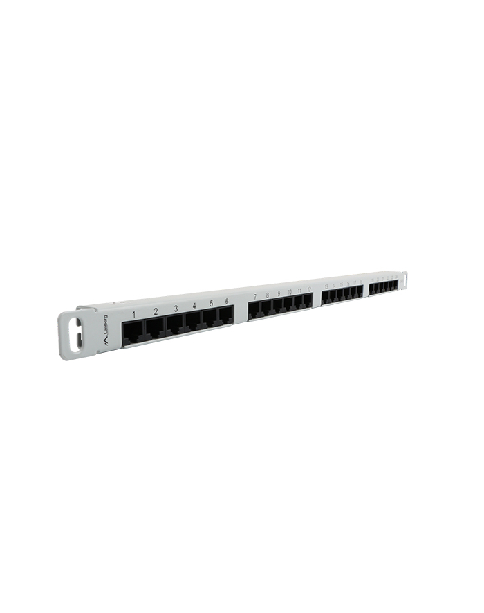 Lanberg Patch Panel 24 port 0.5U, kat. 6, szary główny