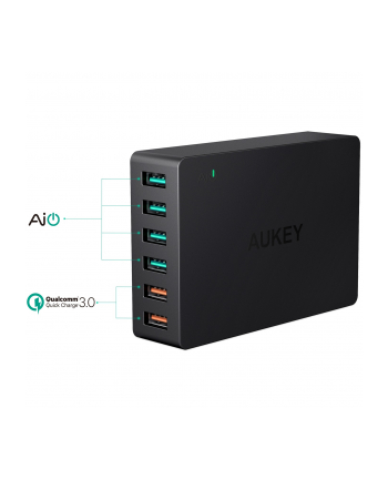 AUKEY PA-T11 ultraszybka ładowarka sieciowa 6xUSB  3.0 15.6A 60W + kabel micro USB 1m