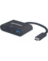 Manhattan USB-C 3.1 multiport adapter -> HDMI/USB-A/USB-C black - nr 11