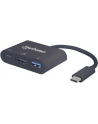 Manhattan USB-C 3.1 multiport adapter -> HDMI/USB-A/USB-C black - nr 12