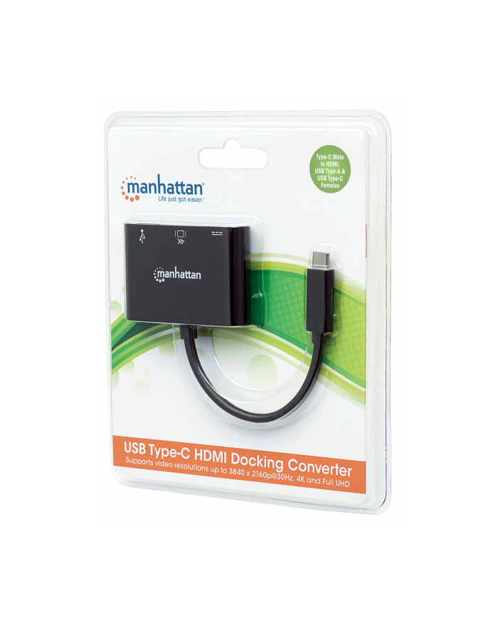 Manhattan USB-C 3.1 multiport adapter -> HDMI/USB-A/USB-C black główny