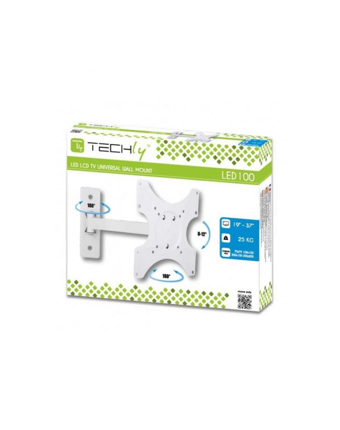 Techly Uchwyt ścienny do TV LCD/LED/PDP 19-37'' 25kg VESA przegubowy biały główny